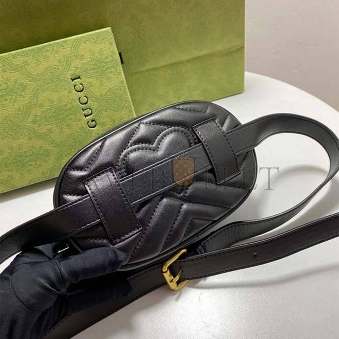 GUCCI MARMONT QUILTED LEATHER BELT BAG 476434 (18*11*5cm) GUCCI MARMONT QUILTED LEATHER BELT BAG 476434 (18*11*5cm)